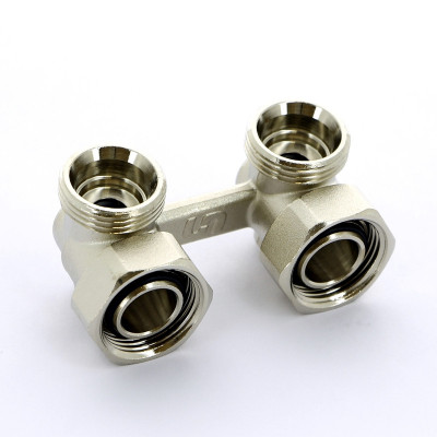 Узел радиаторный со встроенными кранами НВ UNI-FITT 3/4"ЕК х 3/4"ЕК 2-трубная система угловой (193N3300)