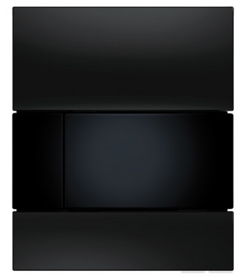 TECE TECEsquare Urinal. Панель смыва для писсуара, стеклянная. Стекло черное, клавиша черная. 9242809
