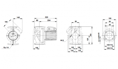 Насос циркуляционный Grundfos UPS 40-180 F (3х380) (96401979)