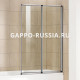 Шторка для ванны Gappo правая хром/стекло (G401.1.10) 100x140 см  (G401.1.10)