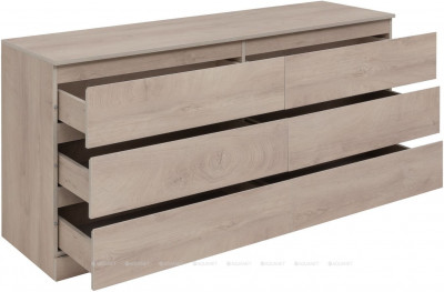 Комод для ванной Aquanet Сканди 1600x480 Дуб эдгрейн 6 ящиков (00302547)