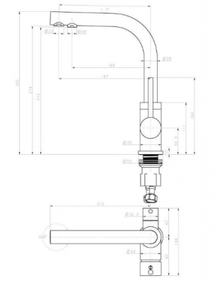 Paulmark Essen Es213011-NI смеситель для кухни под фильтр, никель