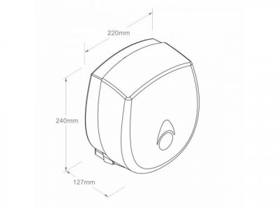 Диспенсер туалетной бумаги "MERIDA TOP BLACK" MINI, серая капля