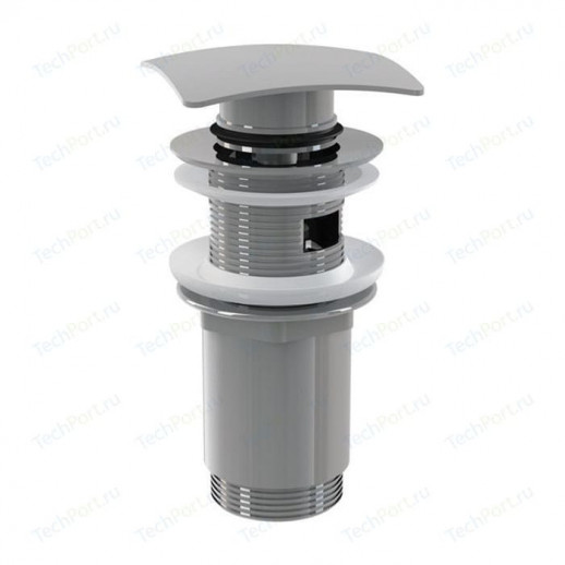 Донный клапан AlcaPlast Click-clack 5/4" цельнометаллический, с квадратной заглушкой (A393)