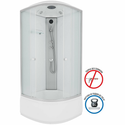 Душевая кабина Niagara Eco 80x80 E80/40/MT четверть круга