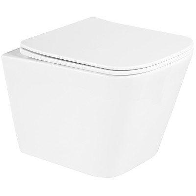 Унитаз с инсталляцией BelBagno Due BB3103CHR/SC/BB002-80/BB014-SR-BIANCO с сиденьем микролифт и белой клавишей смыва