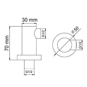 WasserKRAFT A102 шланговое подключение, хром