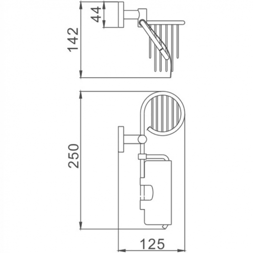 Держатель туалетной бумаги и освежителя воздуха Haiba HB8603-1 с крышкой (металл) хром