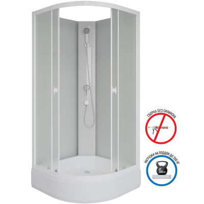 Душевая кабина Niagara Promo 80x80 P80/26/MT/BK четверть круга