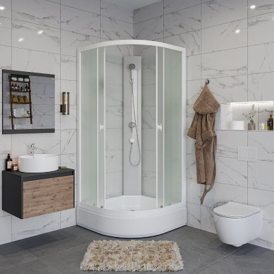 Душевая кабина Niagara Promo 80x80 P80/26/MT/BK четверть круга