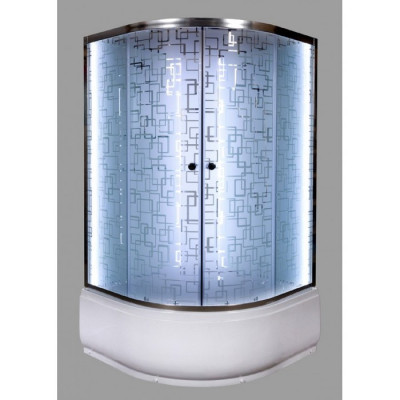 Душевая кабина б/к Deto ЕМ 4510 N LED GM 100х100 см с гидромассажем и подсветкой