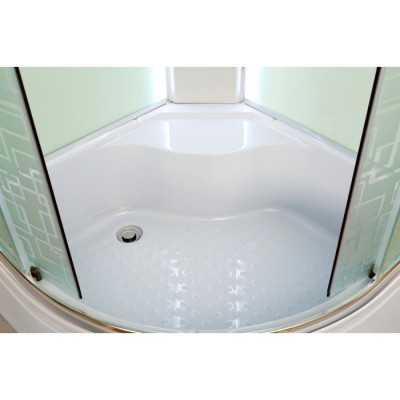 Душевая кабина б/к Deto ЕМ 4510 N LED GM 100х100 см с гидромассажем и подсветкой