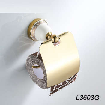 Держатель туалетной бумаги Ledeme L3603G 36G латунь белый, золото