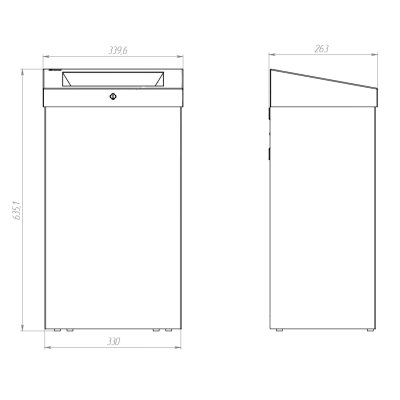 Ведро для мусора с отверстием MERIDA STELLA WHITE KSB102.R 47 л, белое/эмаль