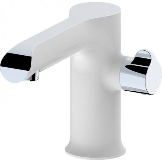 Смеситель на борт ванны Haiba HB80805-8 с душевым гарнитуром (латунь) белый, хром