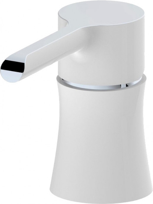 Смеситель на борт ванны Haiba HB80805-8 с душевым гарнитуром (латунь) белый, хром