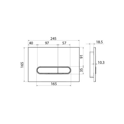 Клавиша смыва IDDIS Unifix универсальная матовый хром 070 (UNI70M0i77), классический дизайн