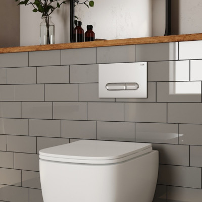 Клавиша смыва IDDIS Unifix универсальная матовый хром 070 (UNI70M0i77), классический дизайн