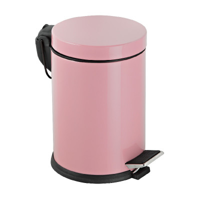 Efor Metal Корзина с педалью из нержавеющей стали для мусора 5 л, розовая