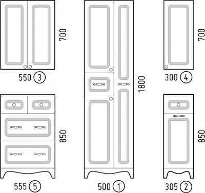 Комод в ванную Corozo Классика 55 SD-00000329 белый