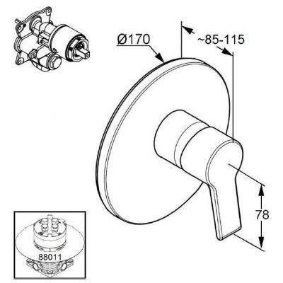 Смеситель для душа KLUDI O-CEAN хром 387550575