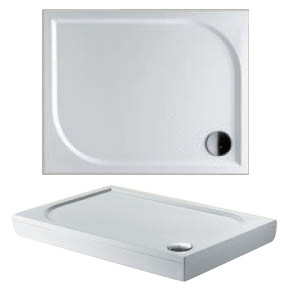 Душевой поддон из искусственного камня Riho Kolping 90x100 D004007005 белый с антискользящим по-ем прямоугольный