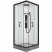 Душевая кабина Black&White Galaxy 8002900 с гидромассажем 90х90 см пр-ль черный задняя стенка белая квадратная