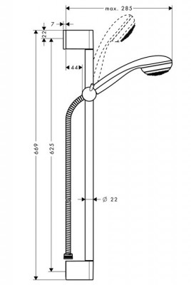 HANSGROHE Crometta 85 Green/Unica'Crometta набор 0,65 м