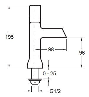 JACOB DELAFON Toobi E8967-CP кран для холодной воды, хром