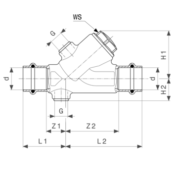 Viega Обратный клапан Easytop пресс 22 SC-Contur, бронза, шт