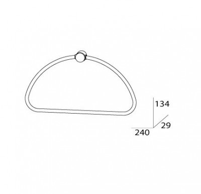 FBS Universal UNI 052 кольцо для полотенца, компонент, хром