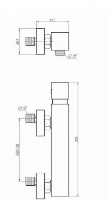 KorDi Karida KD 6402 - D27 cмеситель для душа, хром