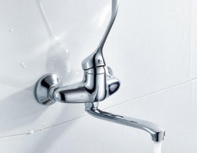 Настенный Смеситель Frap локтевой однорычажный поворотный хром (F4654)