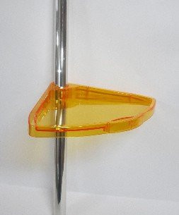 Primanova M-N13-17 угловая полка 4-х ярусная, 20*20 см, прозрачно-оранжевая