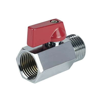 Кран шаровой Valfex MINI ВР1/4хНР1/4 никелированный (VF.331.NB.014)