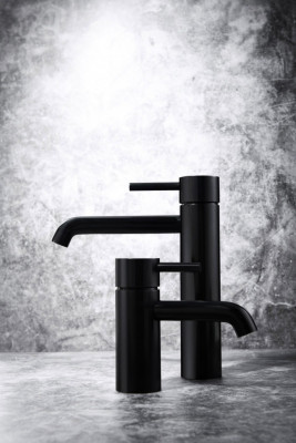 SCANDI Смеситель на раковину Bronze de Luxe SCANDI черный матовый (1451B)