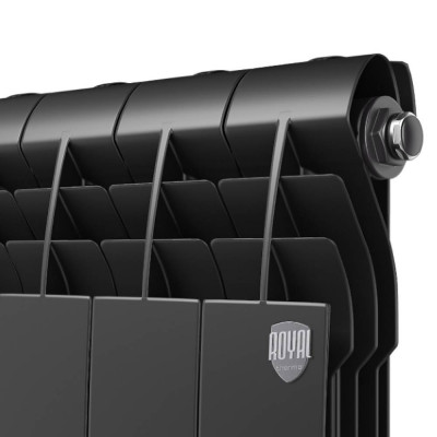 Радиатор алюминиевый Royal Thermo Biliner Alum 500 Noir Sable,  8 секций RTBANS50008