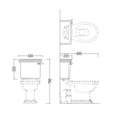 DEVON&DEVON Westminster IBCBWES бачок для унитаза моноблока, белый