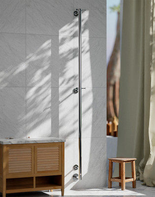 Электрический полотенцесушитель Margaroli Arcobaleno 90x1667мм латунь хром (616CRB-1650)