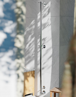 Электрический полотенцесушитель Margaroli Arcobaleno 90x1667мм латунь хром (616CRB-1650)