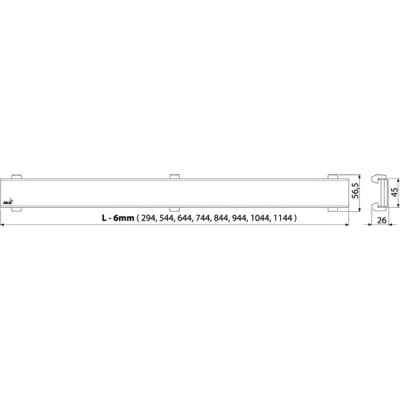 Решетка AlcaPlast Design нержавеющая сталь глянцевая (DESIGN-850LN)