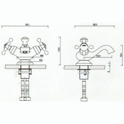 GERHANS Caissa K11001G смеситель для раковины (золото)