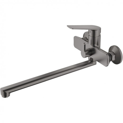 Смеситель для ванны Haiba HB22533-3 универсальный с душевым гарнитуром (латунь) пепельный