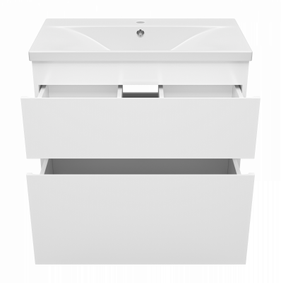 Тумба напольная Misty Лаки 80 белая (П-Лак-01080-0112Я) с раковиной