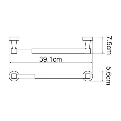 WasserKRAFT Isen K-4091, 32cm держатель бумажных полотенец, хром