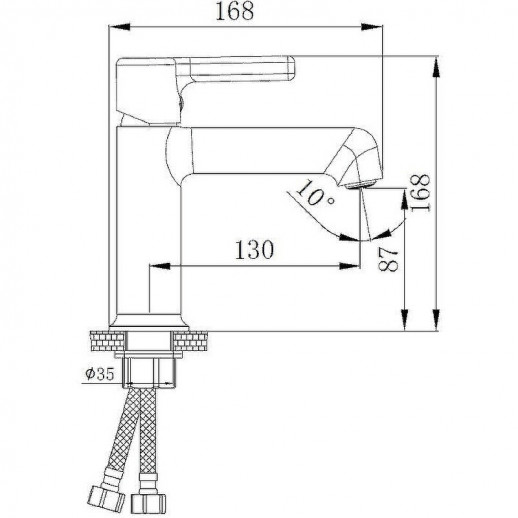 Смеситель для раковины Haiba HB10814-7 (латунь) черный