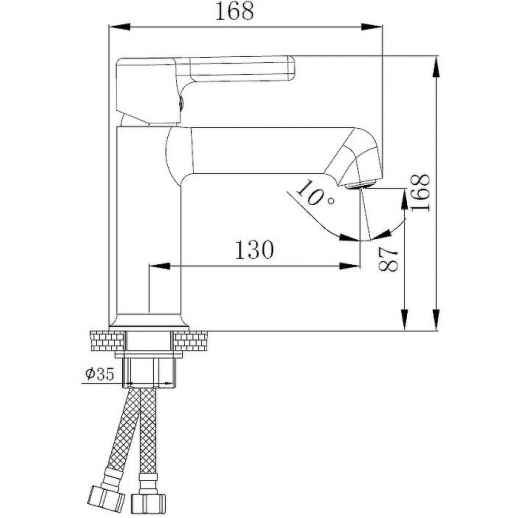 Смеситель для раковины Haiba HB10814-7 (латунь) черный