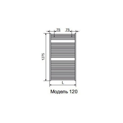 Zehnder Janda JAE-120-050/DD полотенцесушитель электрический, нержавеющая сталь, бледно-синий, 127,5см x 49,5см
