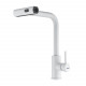 Смеситель для кухни с мультифункциональным изливом Shevanik S263C, белый (S263C)