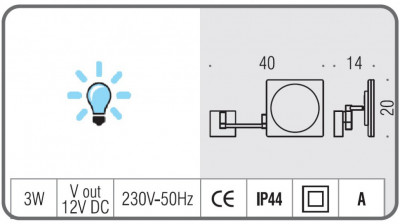 COLOMBO Complementi B9756.0CR зеркало косметическое с подсветкой